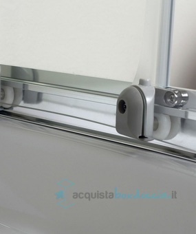 box doccia angolare porta scorrevole 80x80 cm trasparente