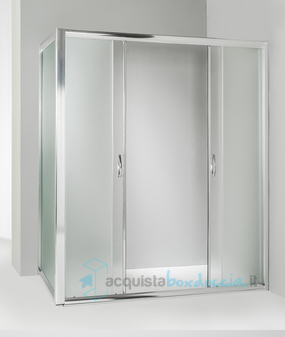 box doccia angolare anta fissa porta scorrevole 70x170 cm opaco