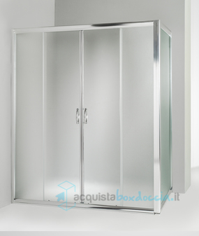 box doccia angolare anta fissa porta scorrevole 70x170 cm opaco