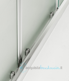 box doccia angolare anta fissa porta scorrevole 70x170 cm opaco