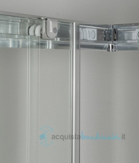 box doccia 3 lati porta scorrevole 75x60x75 cm opaco