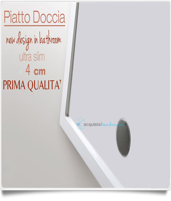 piatto doccia  80x95 cm altezza 4 cm