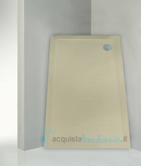 piatto doccia 125x170 cm altezza 2 cm colore crema