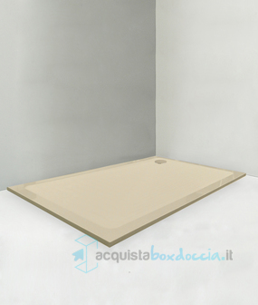 piatto doccia 125x170 cm altezza 2 cm colore crema