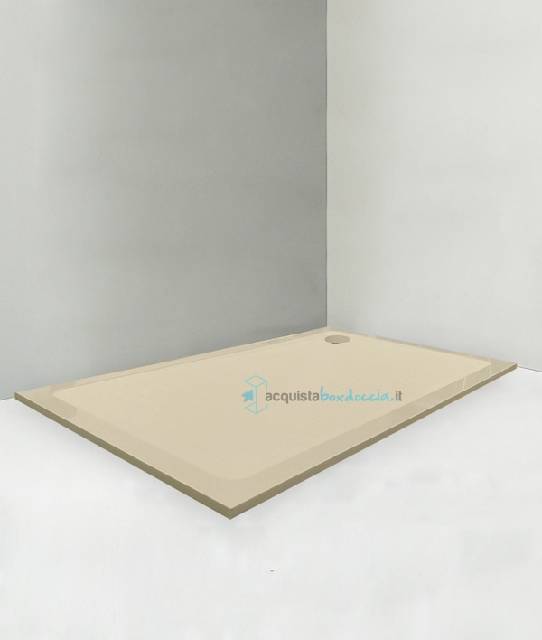 piatto doccia 125x170 cm altezza 2 cm colore crema