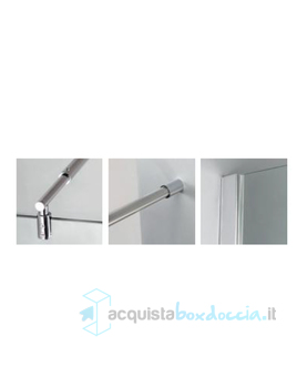 parete doccia walk in 70x190h cm cristallo 8mm trasparente - 1 brancetto -v1