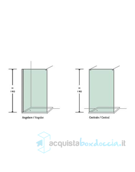 parete doccia walk in 70x190h cm cristallo 8mm trasparente - 1 brancetto -v1