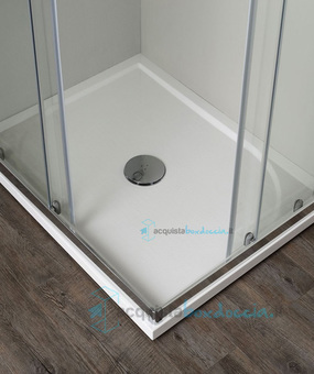 box doccia angolare porta scorrevole 60x81 cm opaco serie s