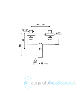 miscelatore monocomando vasca minimal bianco opaco minimal mn10 dxc con kit doccia