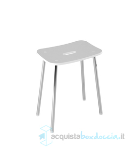 sgabello in corian bianco art. bend 21.34 serie la progetto