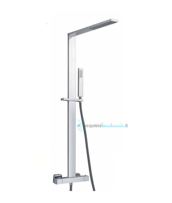 colonna doccia tm3r52sg7cr in acciaio serie sphera