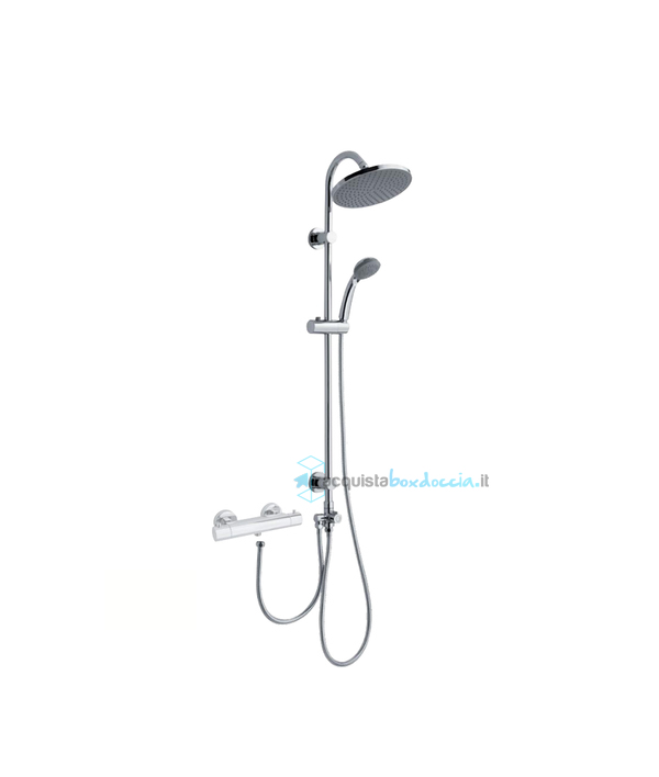 colonna doccia cl2118cc3cr in acciaio serie sphera