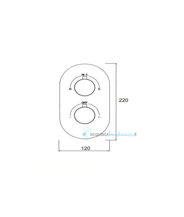 miscelatore tm2vt in ottone termostatico doccia incasso serie sphera