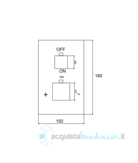 miscelatore tm4vq in ottone termostatico doccia incasso serie sphera