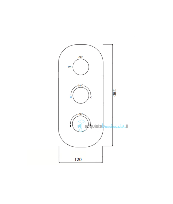 miscelatore tm3vt in ottone termostatico da incasso serie sphera