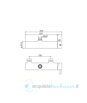 miscelatore mxb1 in ottone  doccia esterno serie sphera