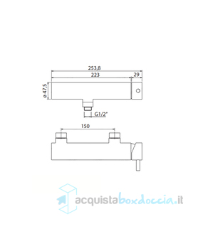 miscelatore mx2b in ottone doccia esterno serie sphera