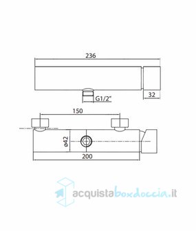 miscelatore mx2q in ottone doccia esterno serie sphera