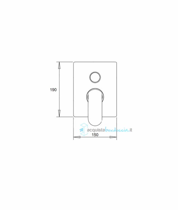 miscelatore doccia ru 2vqo in ottone incasso 2 vie serie sphera