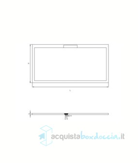 piatto doccia rettangolare in marmo-resina 100x90 cm - tagli