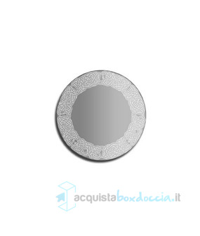 specchio con decori satinati art. 1017 a led serie la progetto x-tra