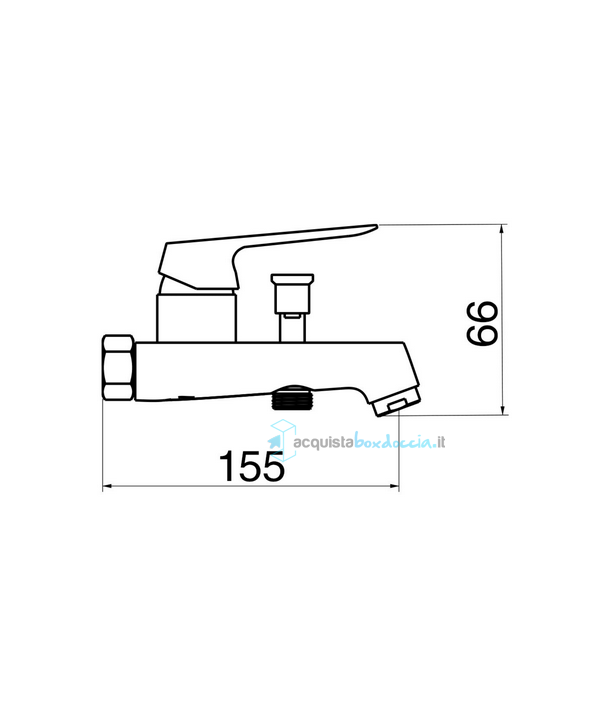 miscelatore vasca cromato completo di kit doccia, flessibile, supporto e multigetto serie dream