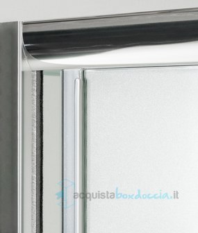 box doccia angolare anta fissa porta soffietto 80x95 cm opaco