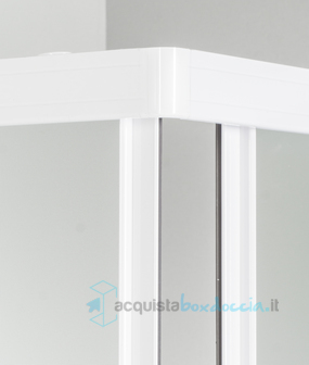 box doccia angolare  porta scorrevole 71x70 cm opaco bianco