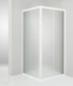 box doccia angolare  porta scorrevole 76x74 cm opaco bianco