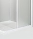 box doccia angolare  porta scorrevole 71x91 cm opaco bianco