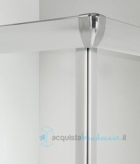 box doccia angolare porta scorrevole 120x81 cm trasparente