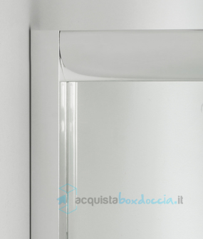 box doccia angolare porta scorrevole 64x121 cm trasparente