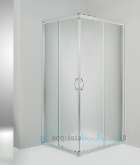 box doccia angolare porta scorrevole 60x104 cm opaco